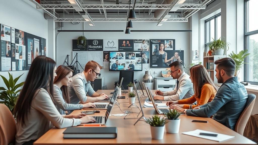A photo of a functioning advertising agency.фото