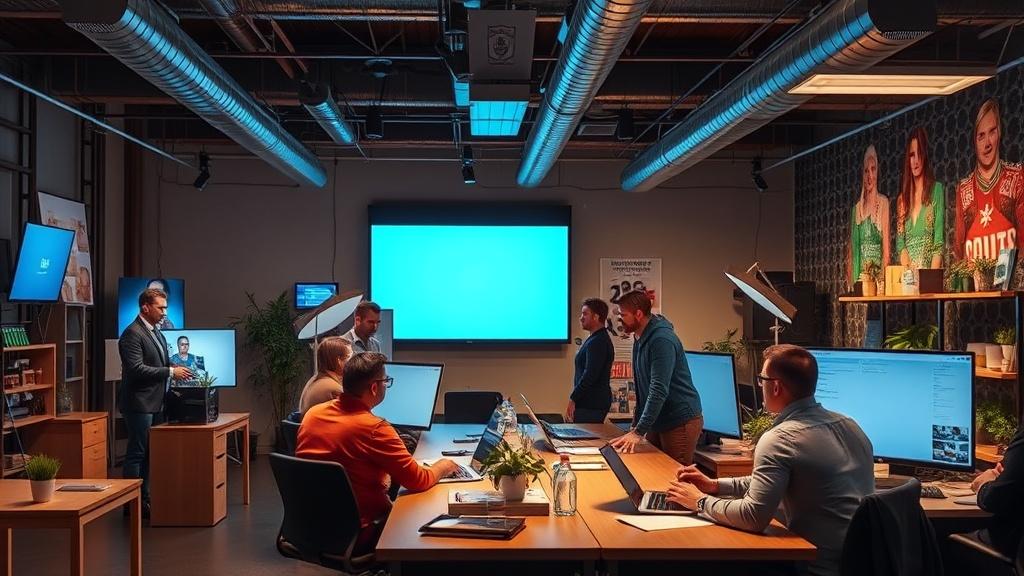 A photo of a functioning advertising agency.фото