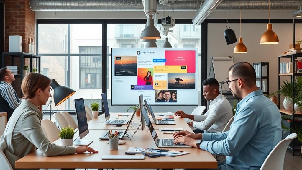 a photo of a functioning advertising agency a photo of a functioning advertising agencyфото